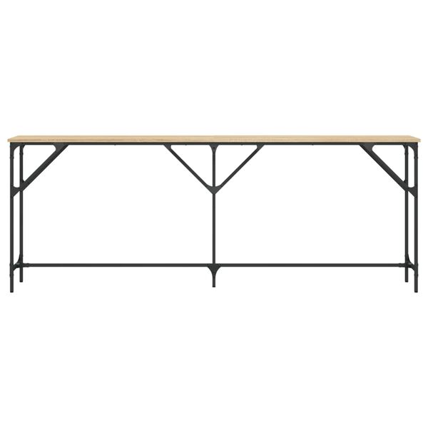 vidaXL Console Table Sonoma Oak 200x29x75 cm Engineered Wood