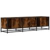 vidaXL TV Cabinet Smoked Oak 150x35x41 cm Engineered Wood and Metal