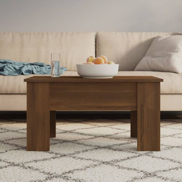 vidaXL Coffee Table Brown Oak 79x49x41 cm Engineered Wood