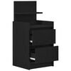 vidaXL Bedside Cabinets with 2 Drawers 2 pcs Black 38x34x80 cm