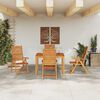 vidaXL Garden Dining Set 5 pcs Brown Solid Acacia Wood