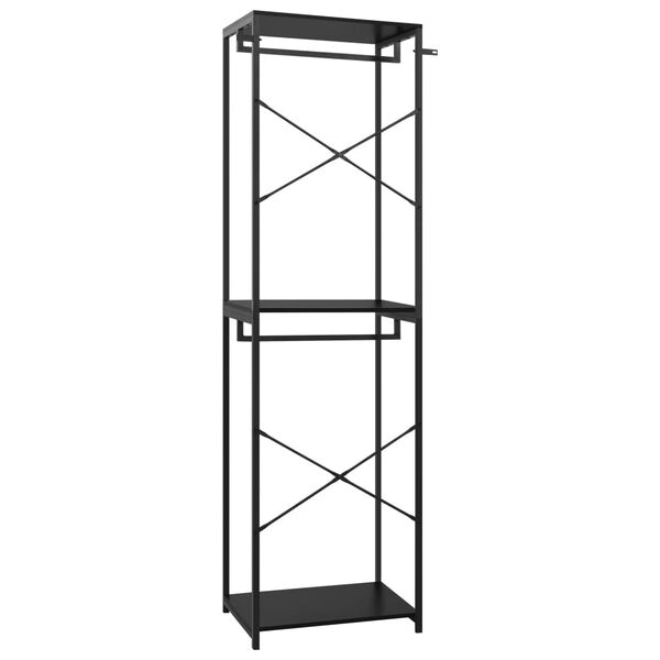 vidaXL Wardrobe Black 60x40x213 cm Metal and Engineered Wood