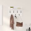 vidaXL Wall-Mounted Coat Rack White 60 x 40 x 12 cm Engineered wood