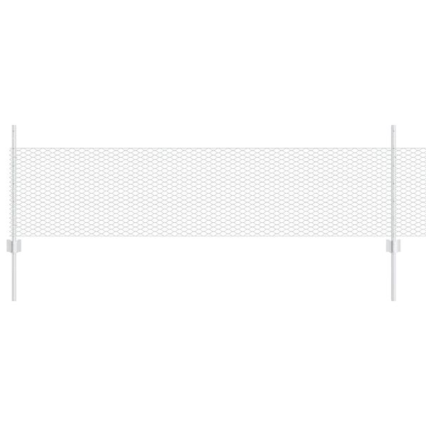 vidaXL Fence with Post Silver 0.5 x 100 m Steel