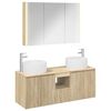 vidaXL Bathroom Cabinet Set 4 pcs Sonoma Oak Engineered Wood