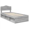 vidaXL Bed Frame Grey Sonoma 90 x 190 cm Solid Pine Wood