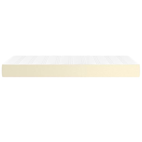 vidaXL Pocket Spring Bed Mattress Medium Cream 80x200x20 cm Faux Leather