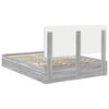 vidaXL Storage Bed Grey Sonoma 150 x 200 cm Engineered Wood