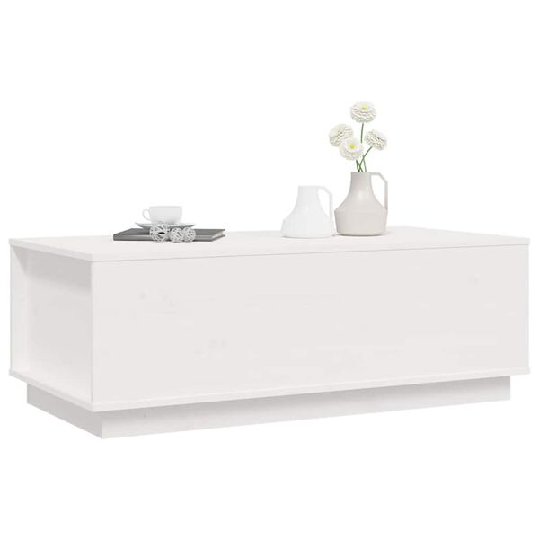 vidaXL Coffee Table White 100x50x35 cm Solid Wood Pine