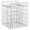 vidaXL Gabion Raised Bed Silver 50 x 50 x 60 cm Galvanised Steel