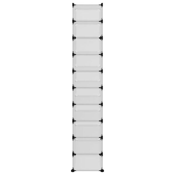 vidaXL Shoe Rack Transparent 44x32x174 cm PP