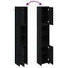 vidaXL Bathroom Cabinet Black Oak 30 x 30 x 183.5 cm Engineered Wood