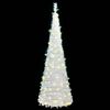 vidaXL Artificial Christmas Tree Pop-up 100 LEDs White 150 cm