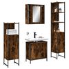 vidaXL 4 Piece Bathroom Cabinet Set Smoked Oak Engineered Wood