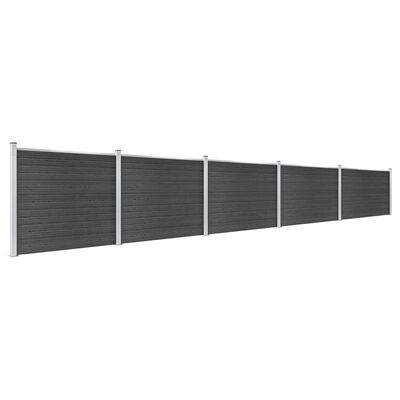 vidaXL Fence Panel Set WPC 872x146 cm Grey