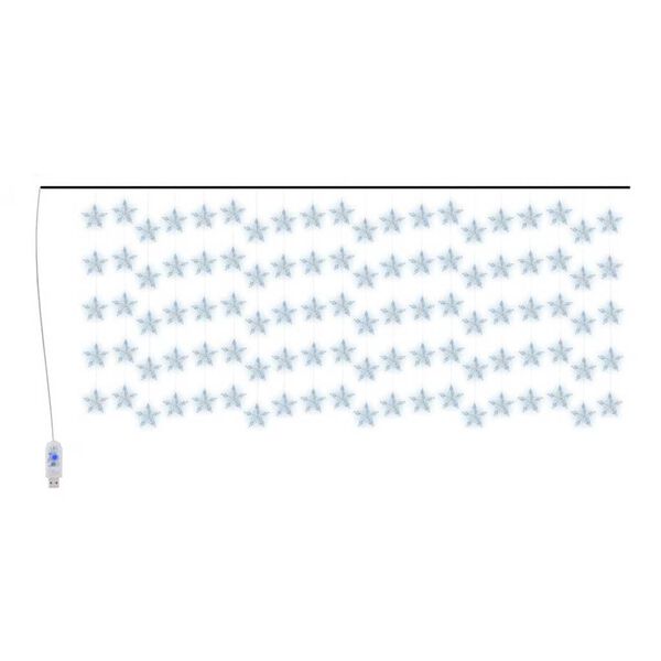 vidaXL LED Star Curtain Fairy Lights 500 LED Blue 8 Function