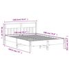 vidaXL Bed Frame without Mattress 135x190 cm Double Solid Wood Pine