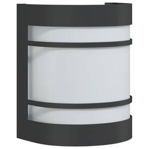 vidaXL Outdoor Wall Light Black Stainless Steel