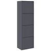 vidaXL Storage Cabinet with Storage 2 pcs Anthracite 60 x 40 x200 cm