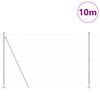 vidaXL Fence Post Silver 10 x 1.5 m (50 mm mesh) Steel