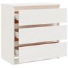 vidaXL Bedside Cabinet White 60x36x64 cm Solid Pinewood