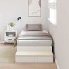 vidaXL Storage Bed Frame with Drawer White 75 cm Engineered Wood