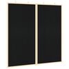 vidaXL Bulletin Board Folding Black 80 x 80 x 1.4 cm Solid pine wood