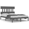 vidaXL Bed Frame without Mattress Grey 120x200 cm Solid Wood