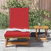 vidaXL Sun Lounger Reclining 1-person 2 pcs Brown Solid Acacia Wood