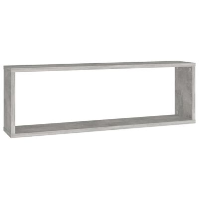 vidaXL Wall Cube Shelf 4 pcs Concrete Grey 80x15x26.5 cm Engineered Wood