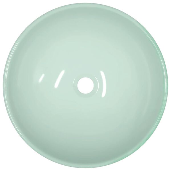 vidaXL Basin Tempered Glass 42x14 cm White