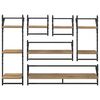 vidaXL Wall Shelf Set with Shelf 6 pcs Artisan Oak 100 x 25 x 30 cm