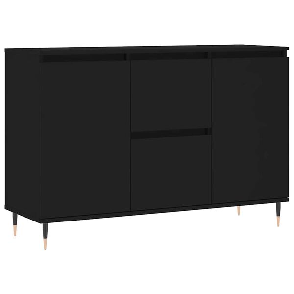 vidaXL Sideboard Black 101.5x35x70 cm Engineered Wood