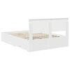 vidaXL Bed Frame with Headboard White 140 x 190 cm Engineered Wood