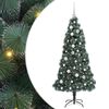vidaXL Artificial Pre-lit Christmas Tree with Ball Set Green 150 cm