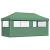 vidaXL Foldable Party Tent Pop-Up with 3 Sidewalls Green