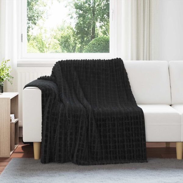 vidaXL Throw Blankets 6 pcs Black 200 x 150 cm Fleece