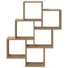 vidaXL Wall Cube Shelf Artisan Oak 78x15x93 cm Engineered Wood