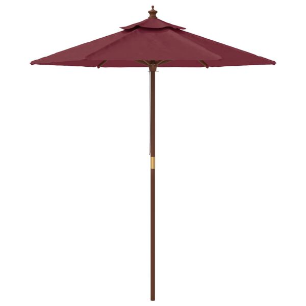 vidaXL Garden Parasol with Wooden Pole Bordeaux Red 196x231 cm