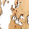 MiMi Innovations Wooden World Map Wall Decoration Exclusive Oak 130x78 cm