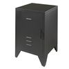 Vipack Nightstand "Bronxx" with Door Metal Matte Black