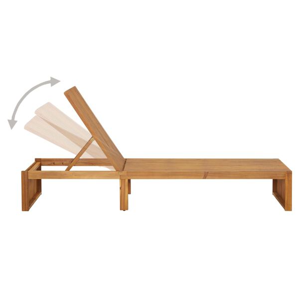 vidaXL Sun Lounger Solid Acacia Wood
