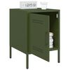 vidaXL Bedside Cabinets 2 pcs Olive Green 36x39x50.5 cm Steel