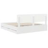 vidaXL Bed Frame with Headboard White 180 x 200 cm Engineered Wood
