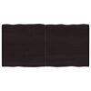 vidaXL Table Top Dark Brown 120x60x(2-4) cm Treated Solid Wood Live Edge