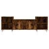 vidaXL TV Cabinet Smoked Oak 160x35x55 cm Engineered Wood