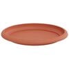 vidaXL Round Flower Tray 24 pcs Brick Red &Oslash; 19 x 2 cm Plastic