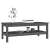 vidaXL Coffee Table Grey 110x50x40 cm Solid Wood Pine