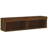 vidaXL TV Cabinets with LED Lights 2 pcs Brown Oak 60x30x30 cm