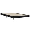 vidaXL Bed Frame without Mattress Black 90x190 cm Single Engineered Wood